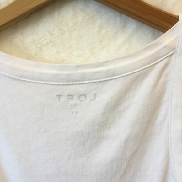 Loft White Classic Rib Tank Top - Picture 6 of 7